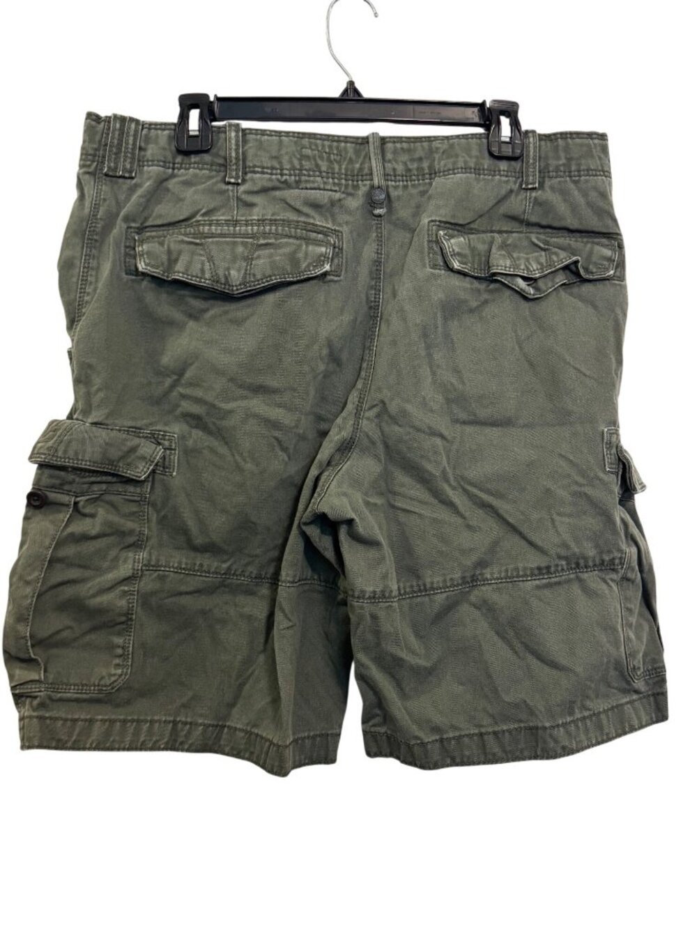 vintage Y2k Timberland Mens Green Cargo Shorts Size 36 Cotton